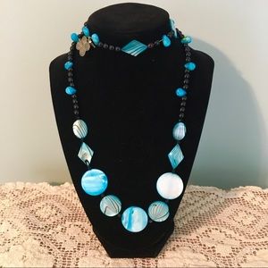 Necklace and anklet set